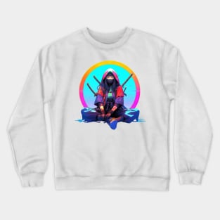 Female masked Ninja Crewneck Sweatshirt